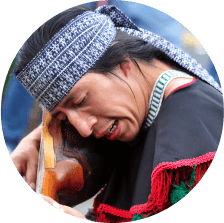 Portrait of a Nakota elder in traditional dress