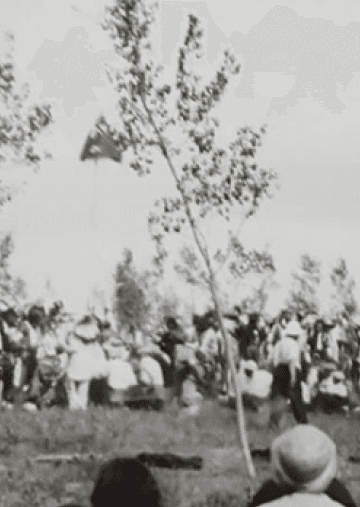 Historic photograph of a community gathering